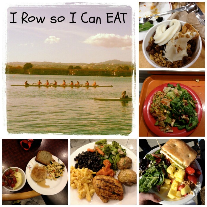 row and food