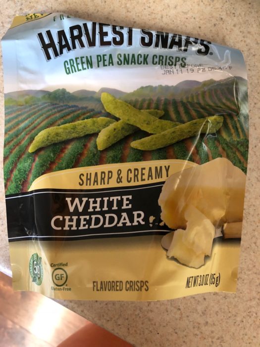 Harvest Snaps Sharp & Creamy White Cheddar Green Pea Snack Crisps 3 Oz, Dried Fruit